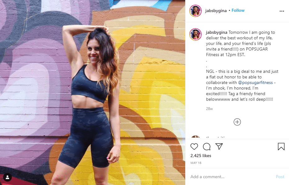 fitness influencer Gina DiNapoli