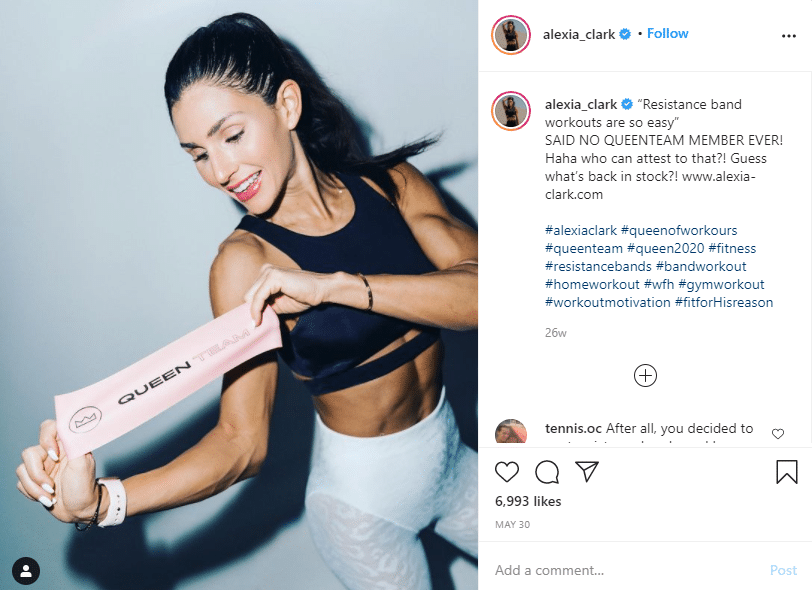 instagram fitness alexia clark