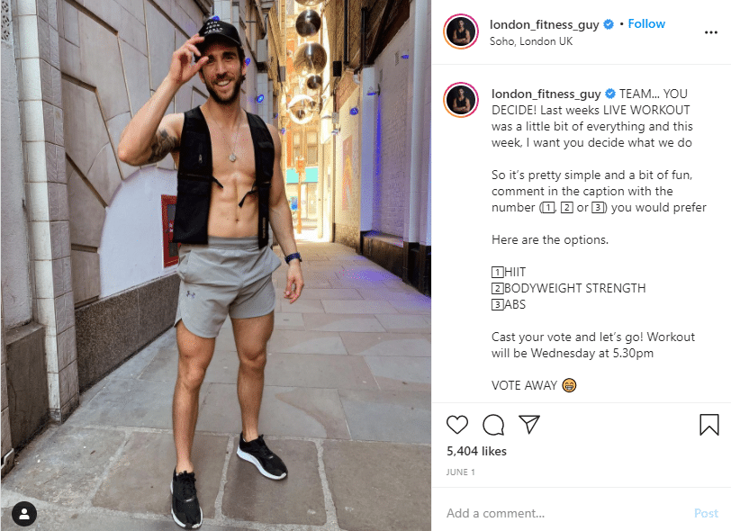James Stirling fitness influencer