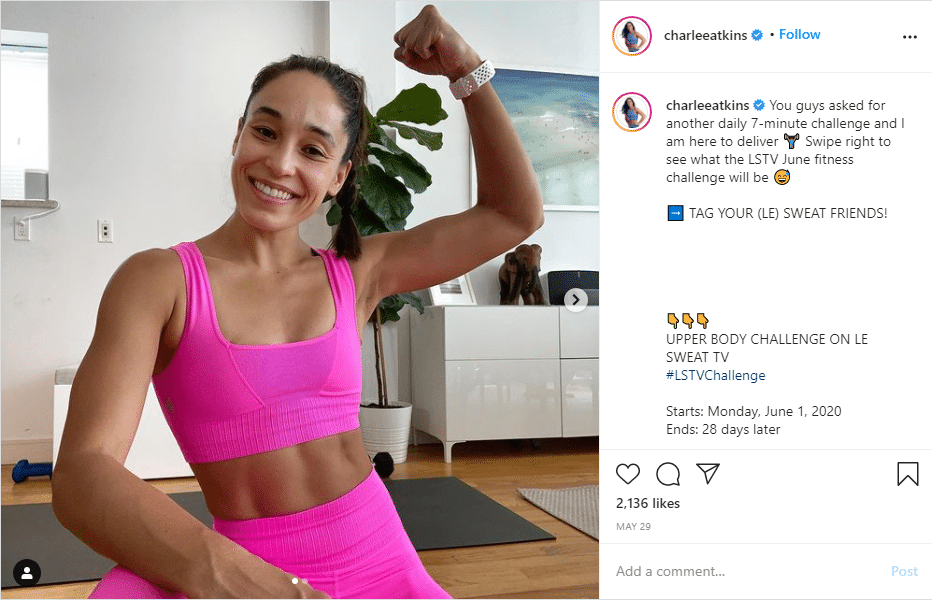 instagram fitness charleeatkins