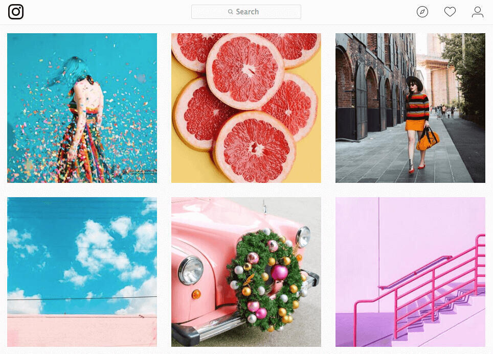 colourful visual marketing on Instagram