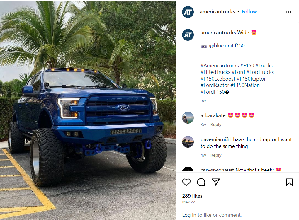 american trucks instagram post