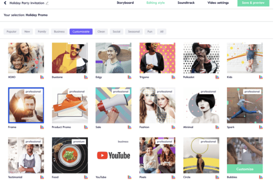 Magisto app screenshot about video content