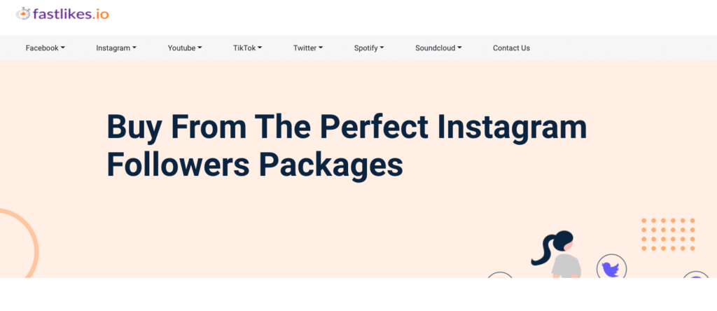 fastlikes homepage for buying Instagram followers
