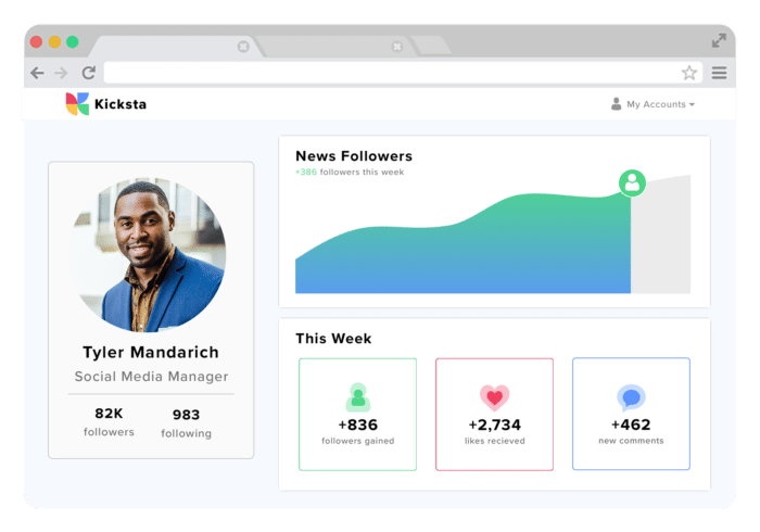 kicksta to gain real followers