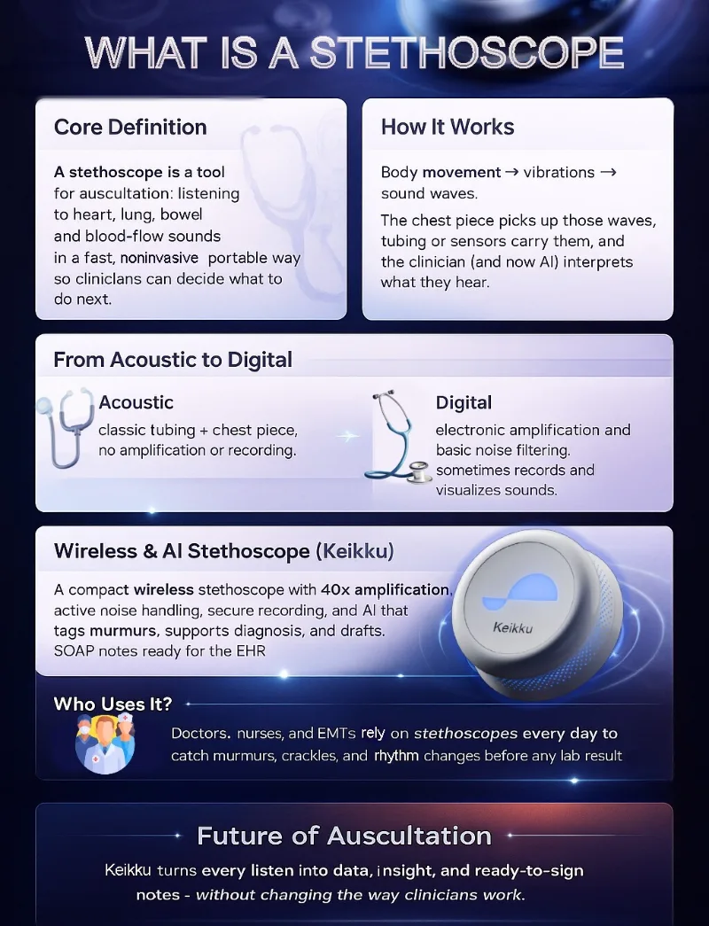 The evolution of stethoscopes.