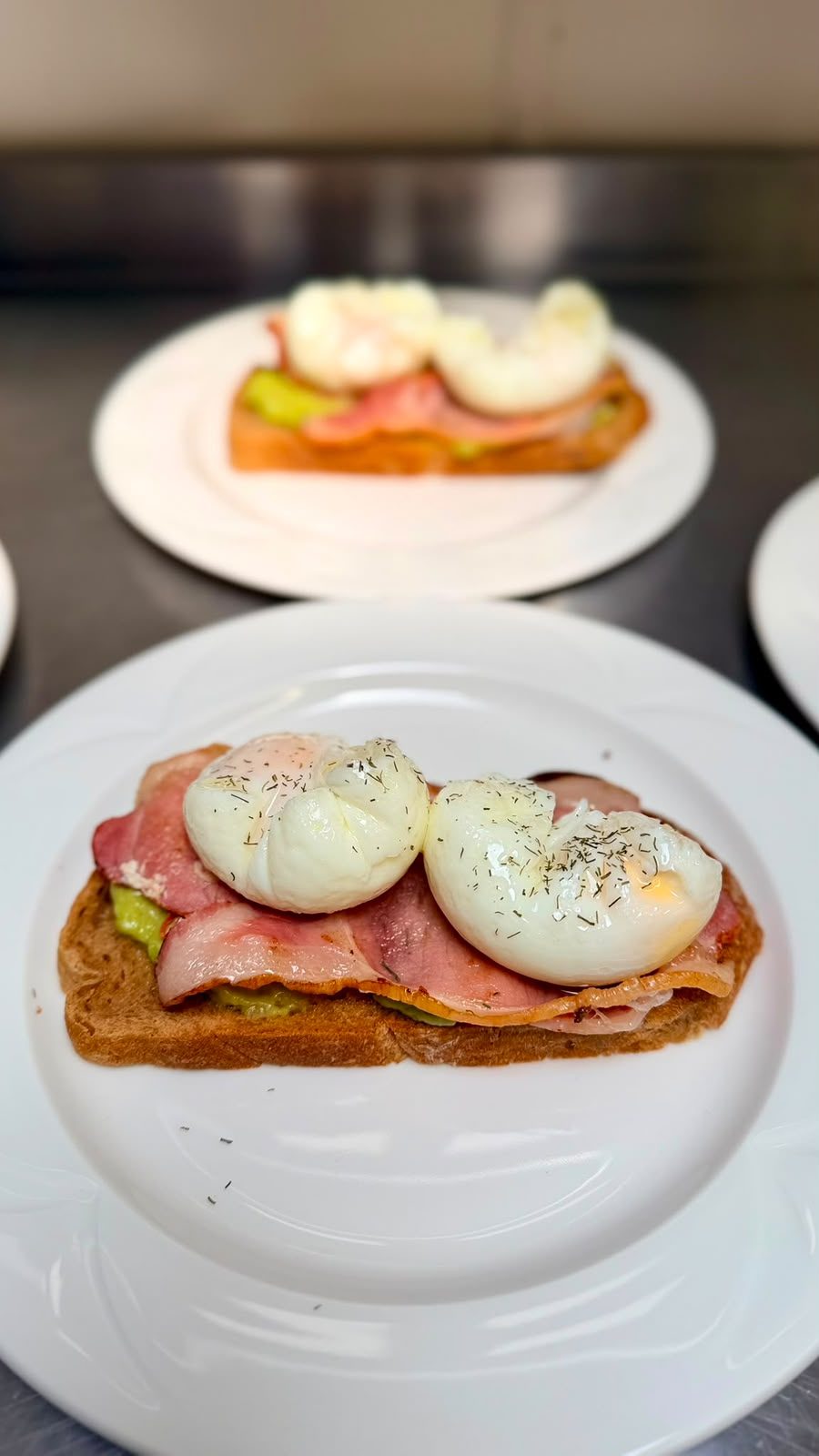 The Benedict Barn: smoked ham and poached eggs on sourdough with hollandaise sauce