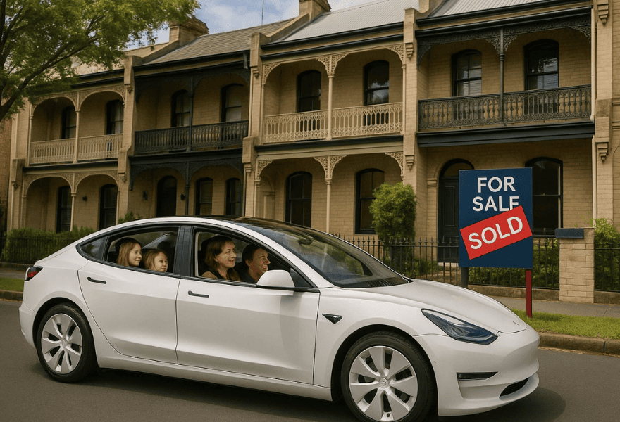 Family in car
