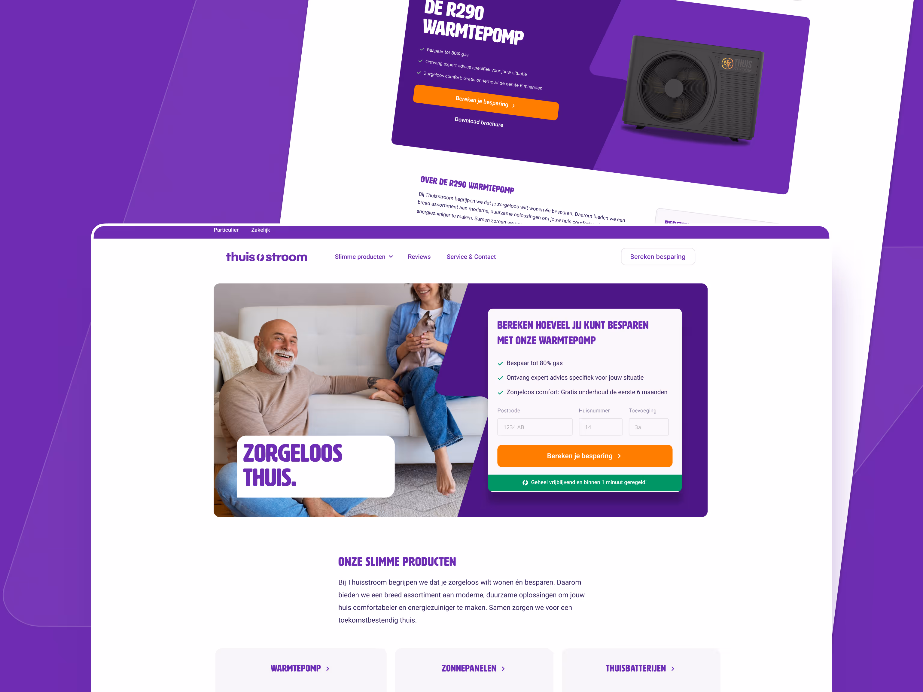 Bigheads marketing website voor Thuisstroom