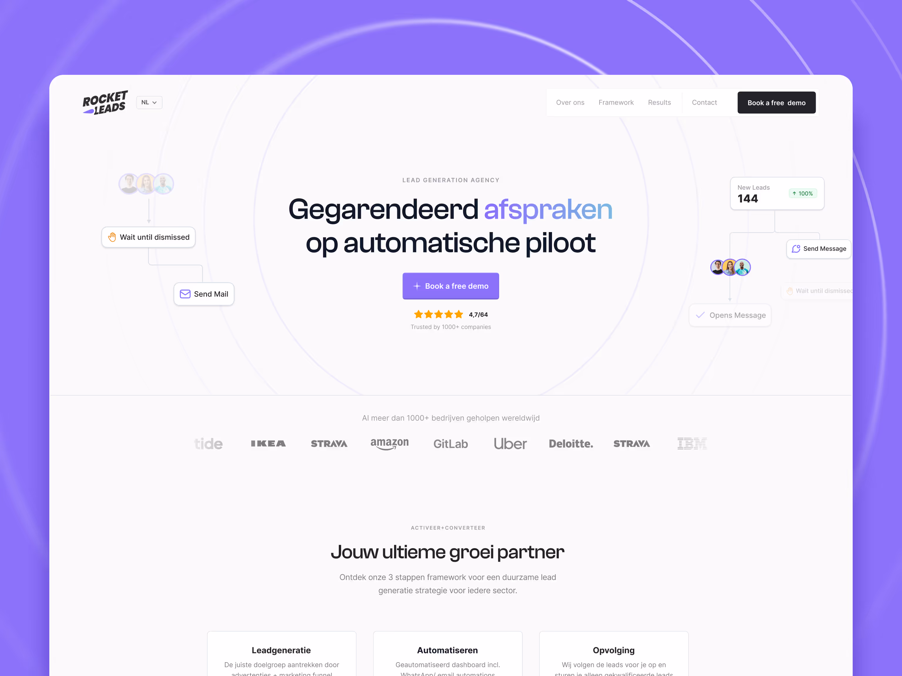 rocketleads website design door bigheads marketing