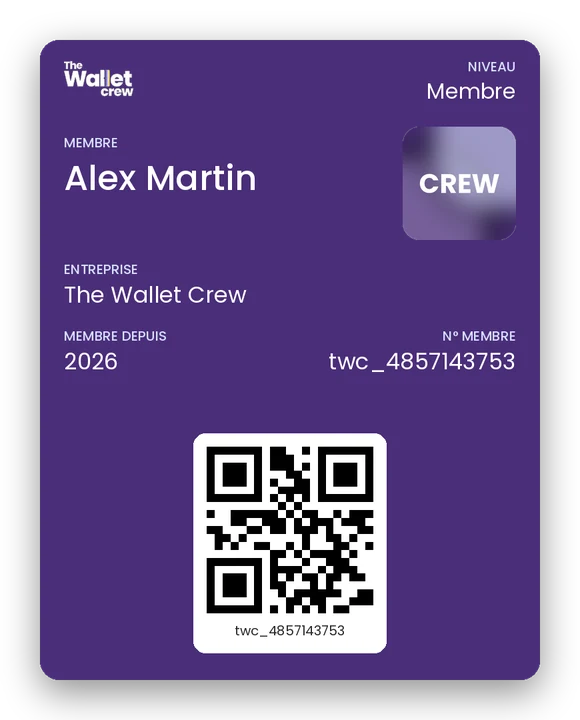 Aperçu du pass abonnement dans Apple Wallet