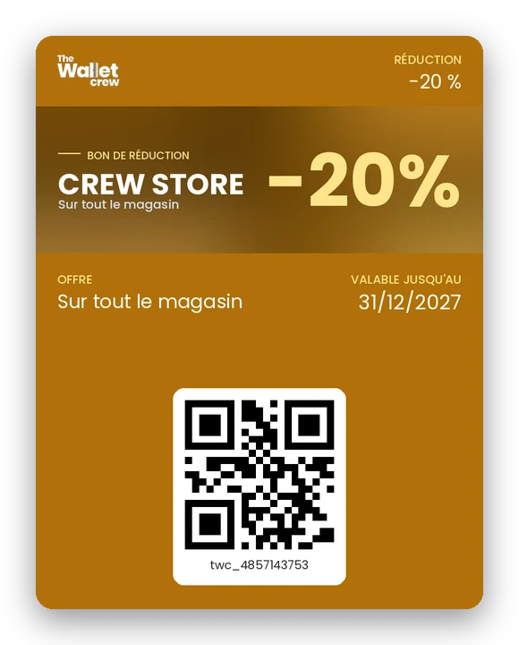 Aperçu du coupon dans Apple Wallet