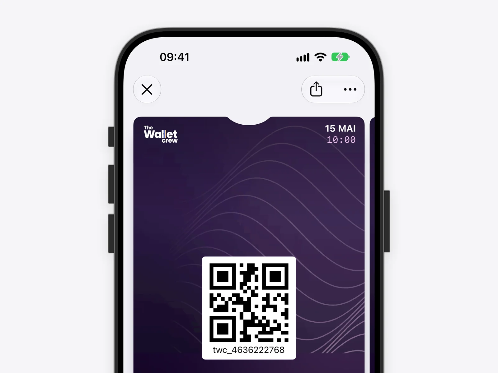 Billet de musée avec QR code dans Apple Wallet