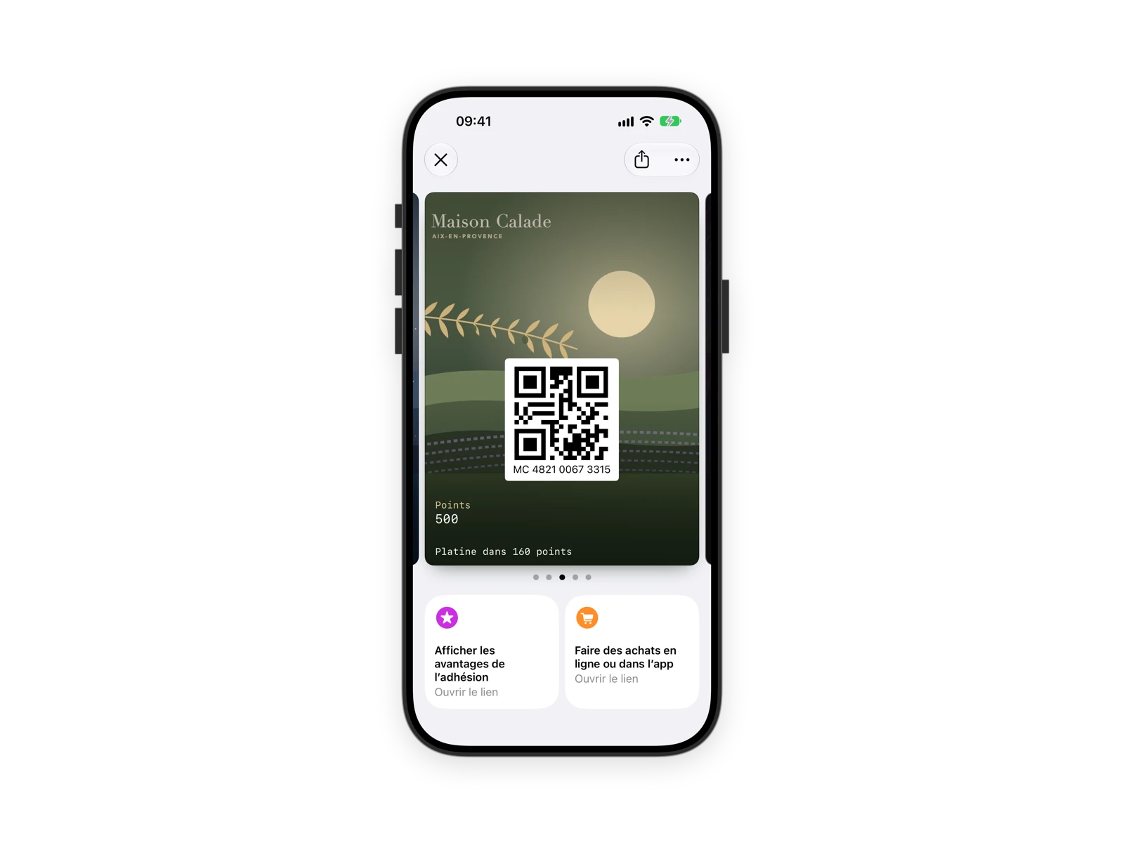 Carte de fidélité mobile dans Apple Wallet sur iPhone