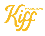 The Kiff Productions logo in a stylized yellow script.