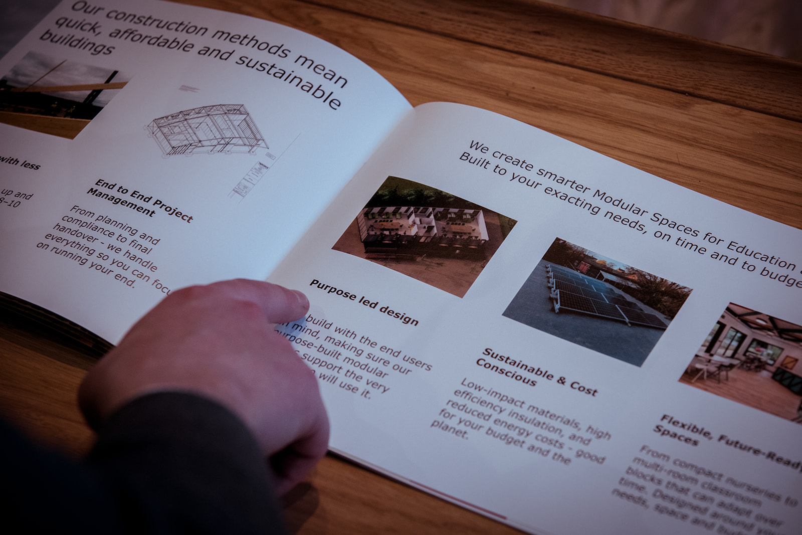 reading through sustainable modular build brochure