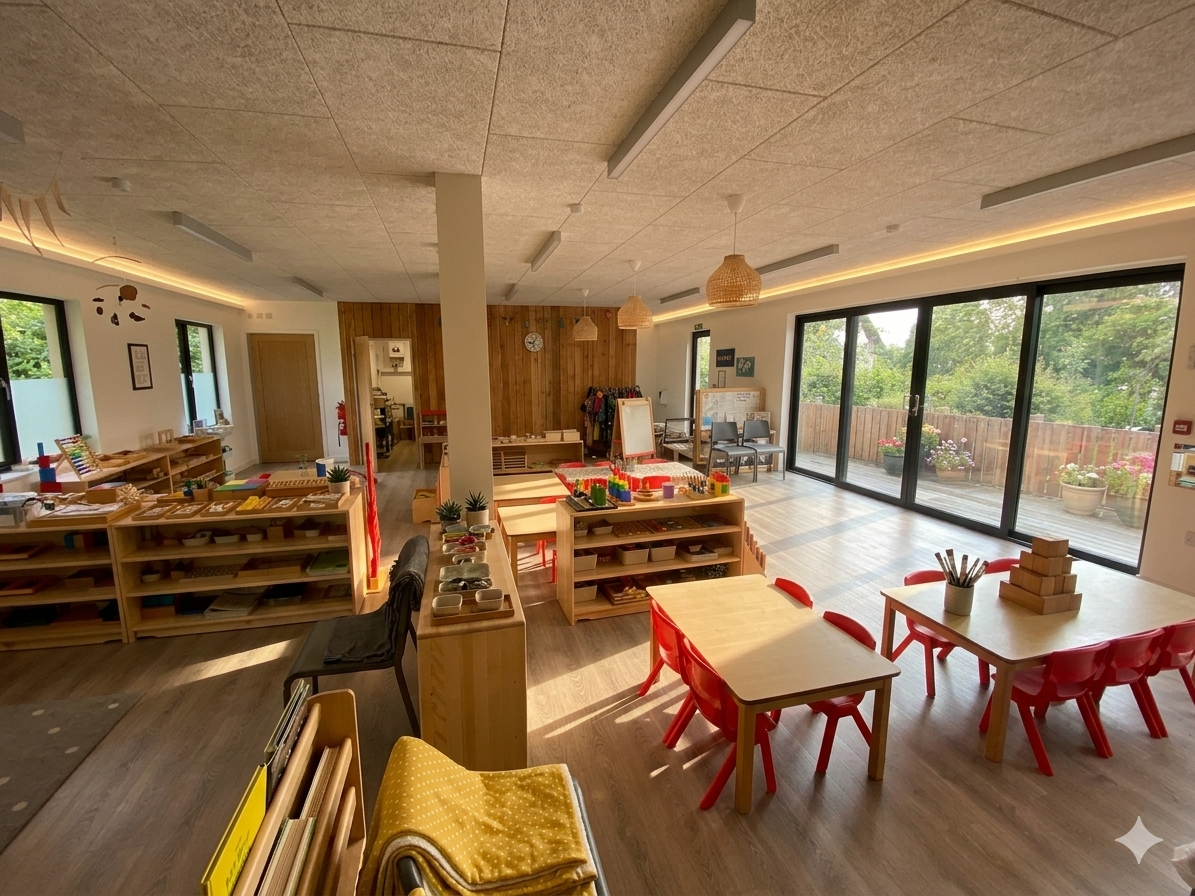 interior of a modular designed classroom