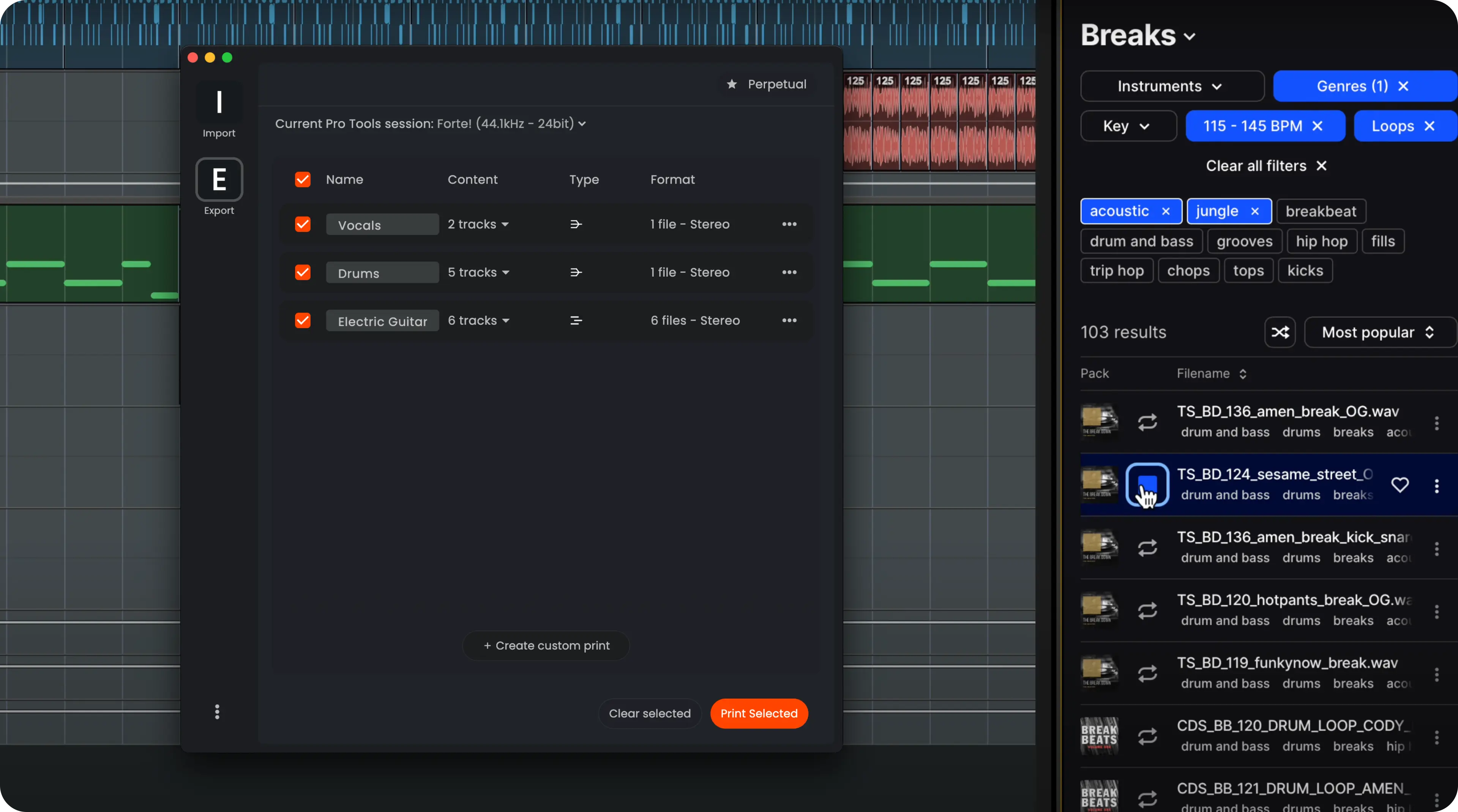 Forte Export: Your Perfect Splice and Pro Tools Companion.