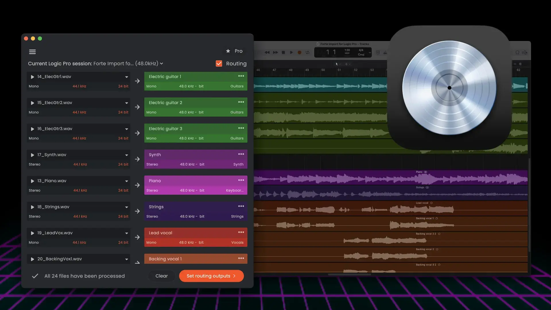 Forte Import - AI Mix prep automation agent now available for Logic Pro.