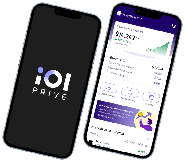 App IOL Privé demostración en teléfonos