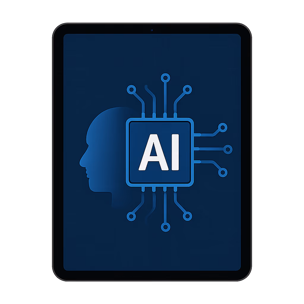 iPad with AI image