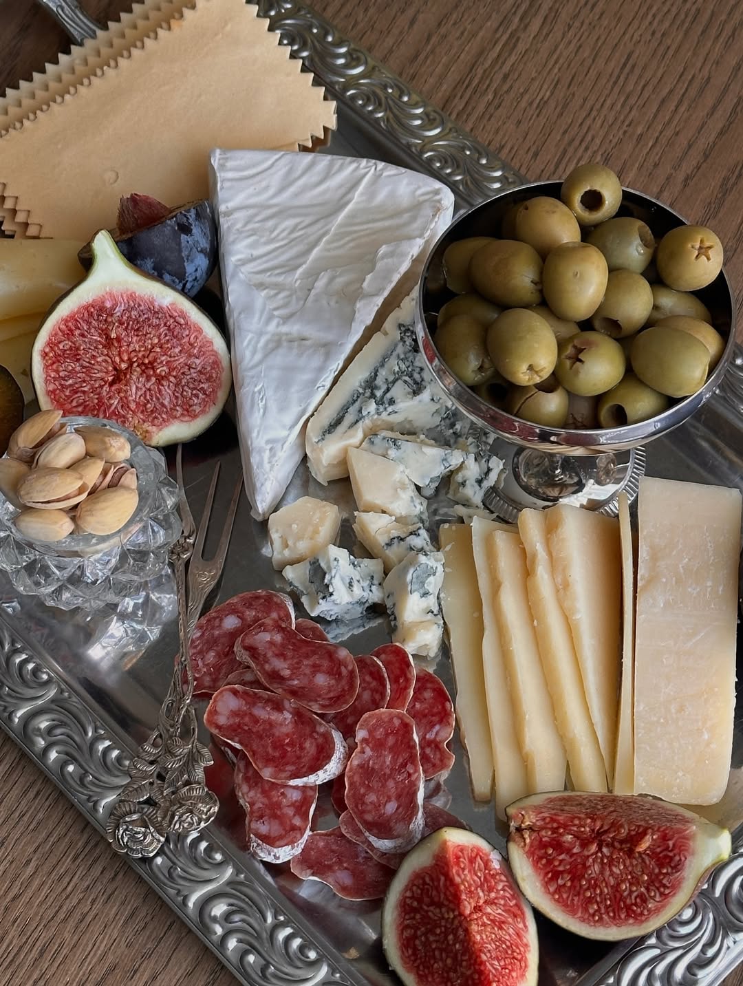 image of a birthday party, with charcuterie board