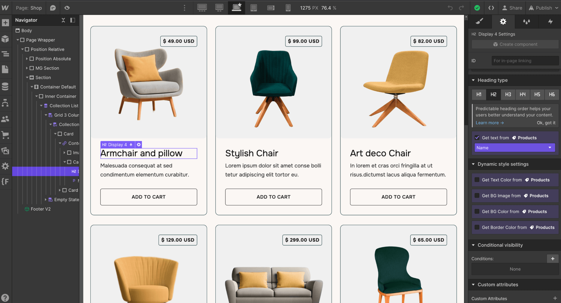 Ecommerce Content - Startply X Webflow Template