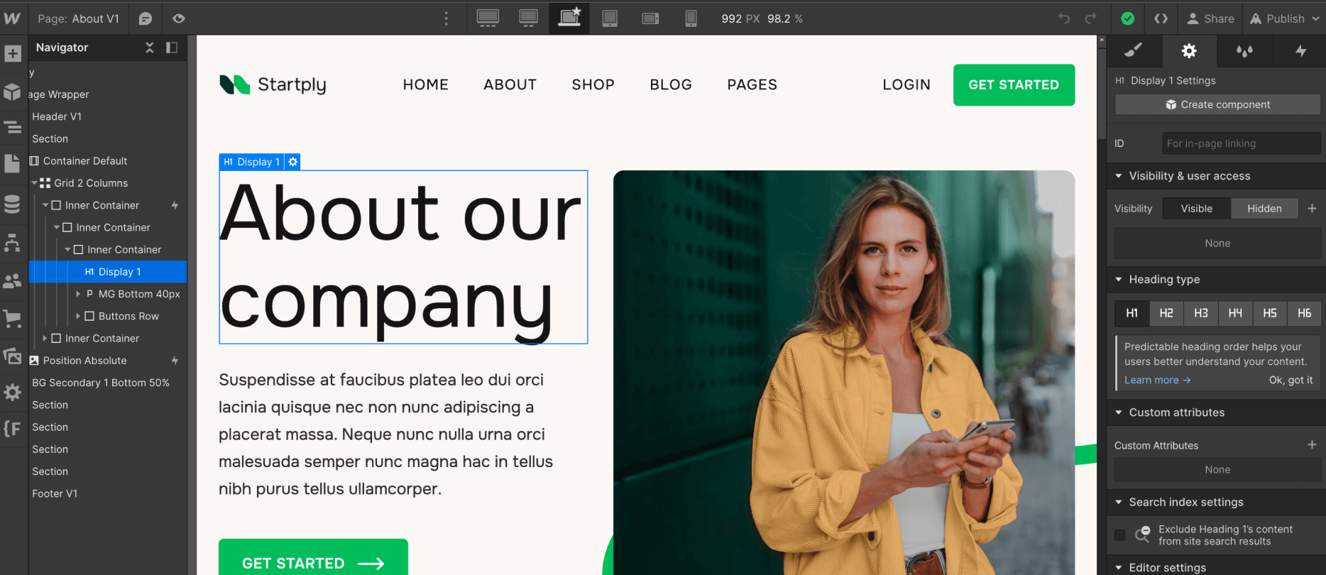 Static Content - Startply X Webflow Template