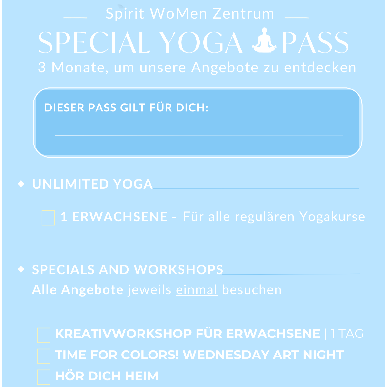 SPECIAL YOGA PASS 