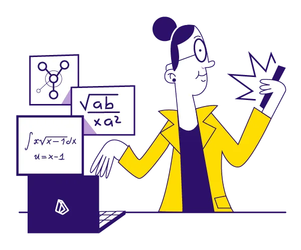 Illustration of nurse learning