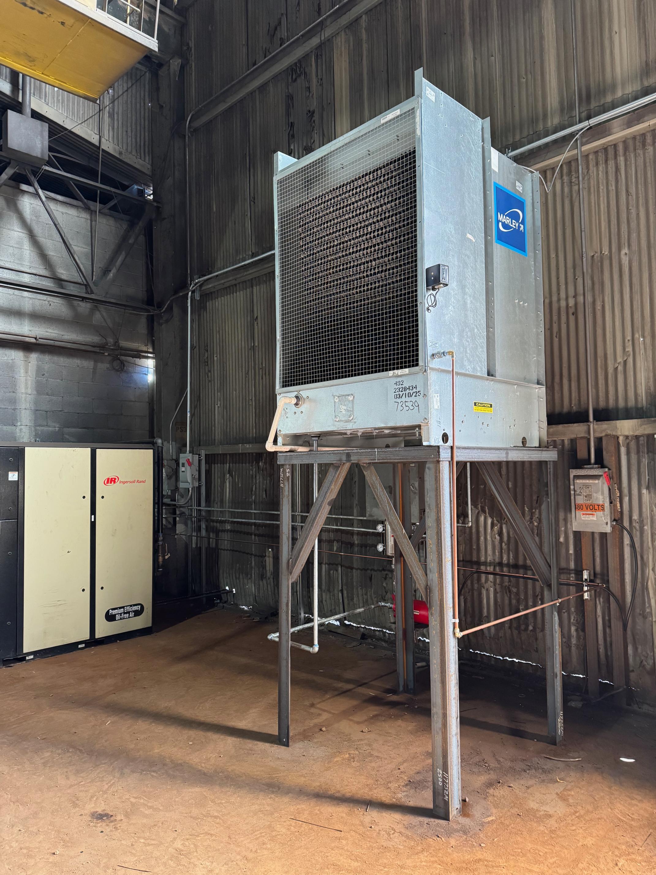 air compressor system installed in a commercial facility