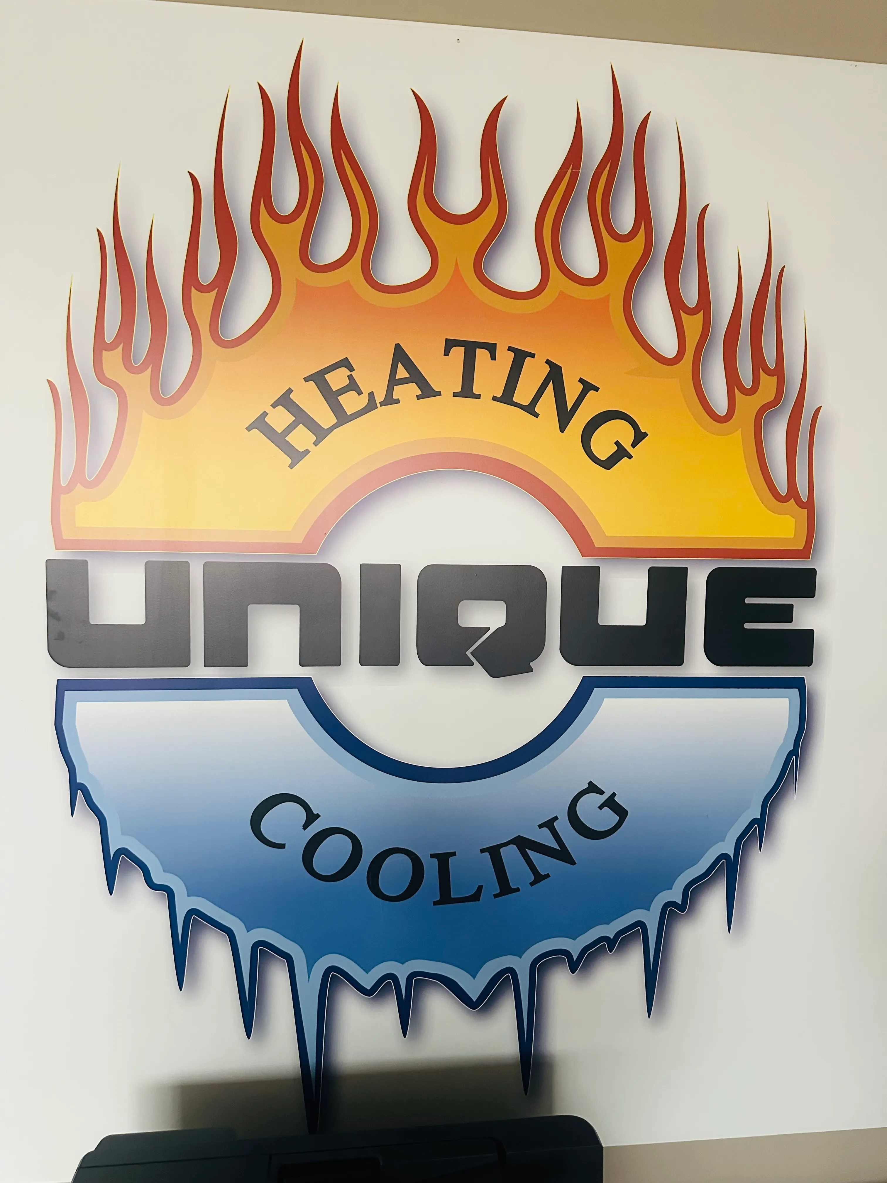 Unique heating logo