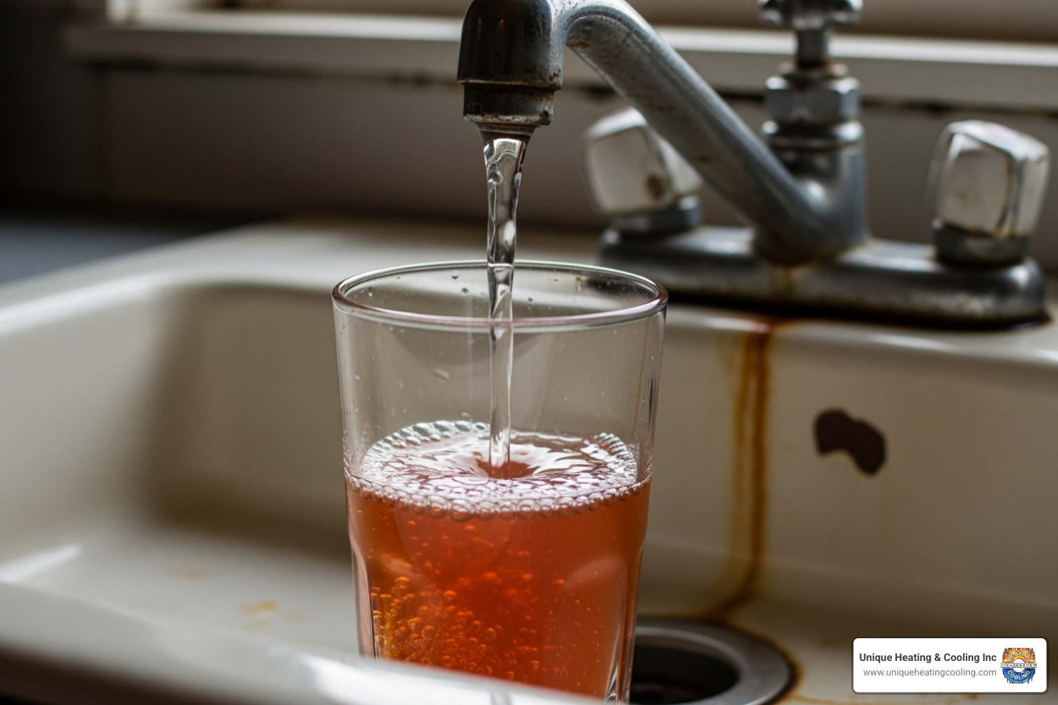 discolored water from tap - water heater repair st louis