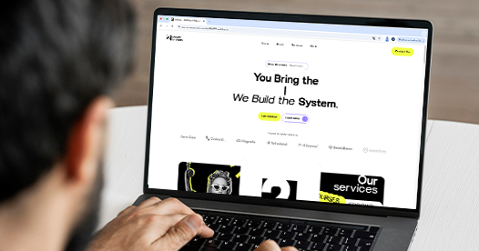 Laptop screen showing G2V Creators’ responsive website design focused on strategic content and conversion.