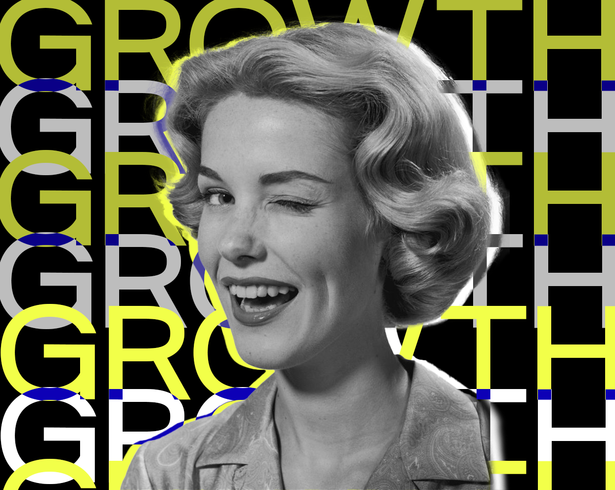 Retro woman winking – monetize your expertise through strategic digital products