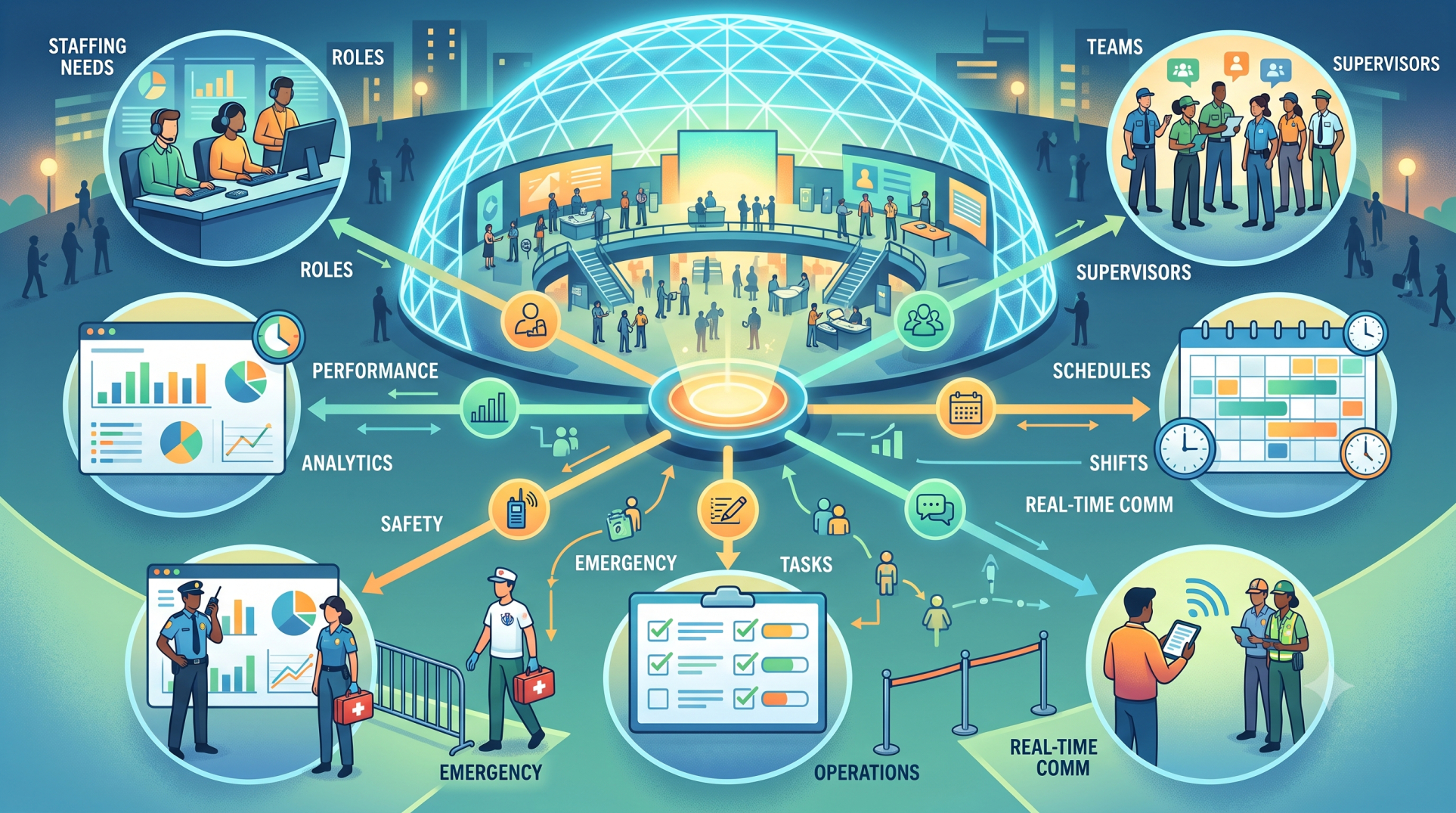 Workforce Coordination for Large-Scale Events