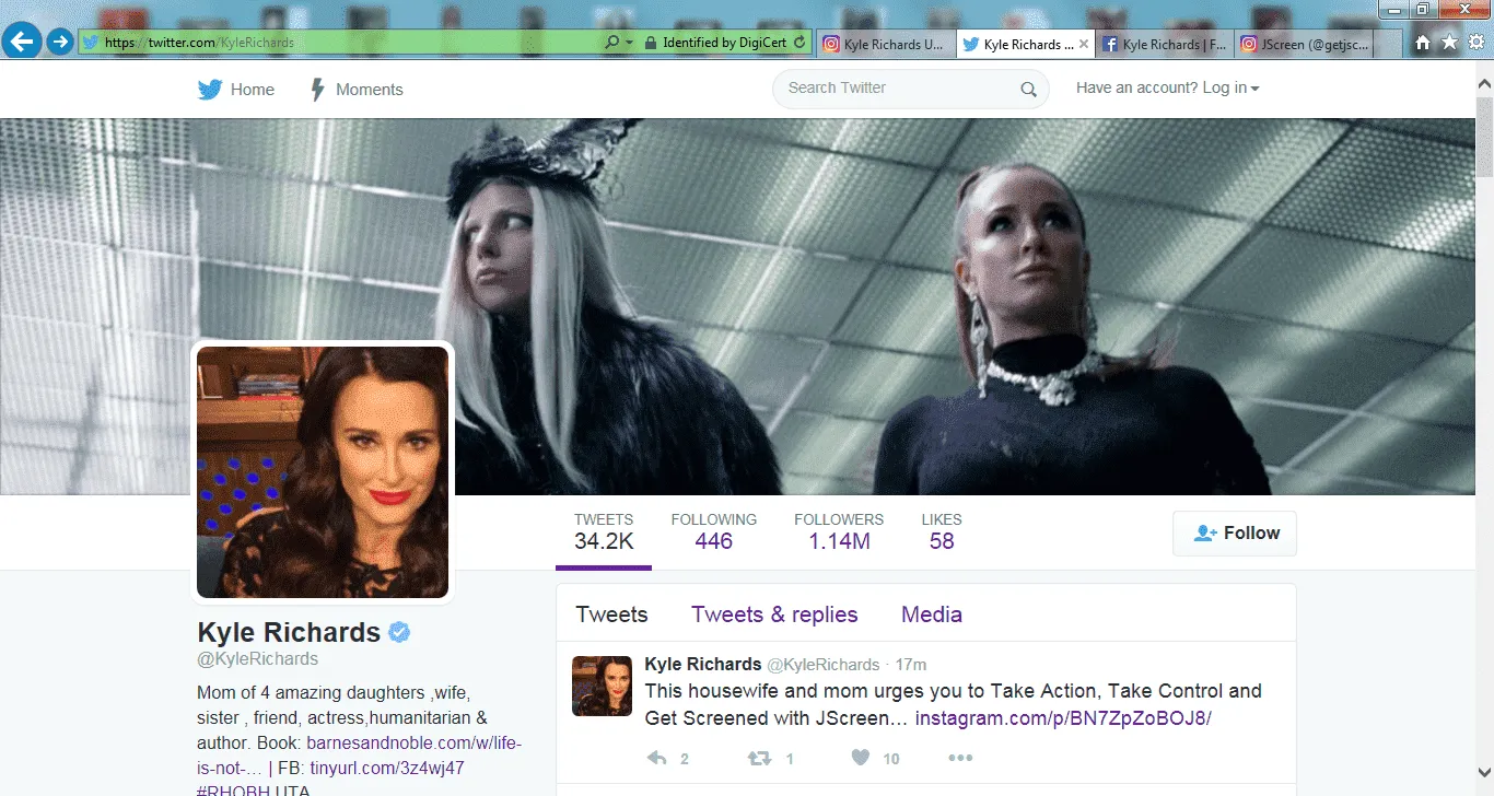 Twitter Kyle Richards Screenshot