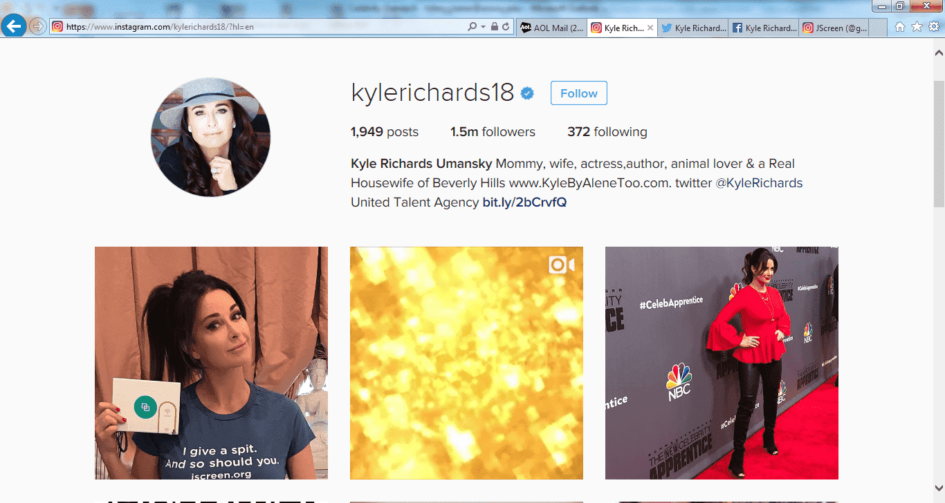 Insta Kyle Richards Screenshot