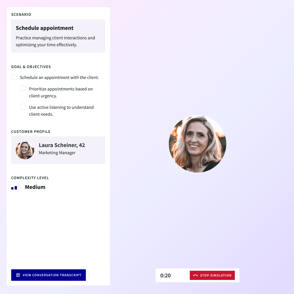 AXA Simulation Screen