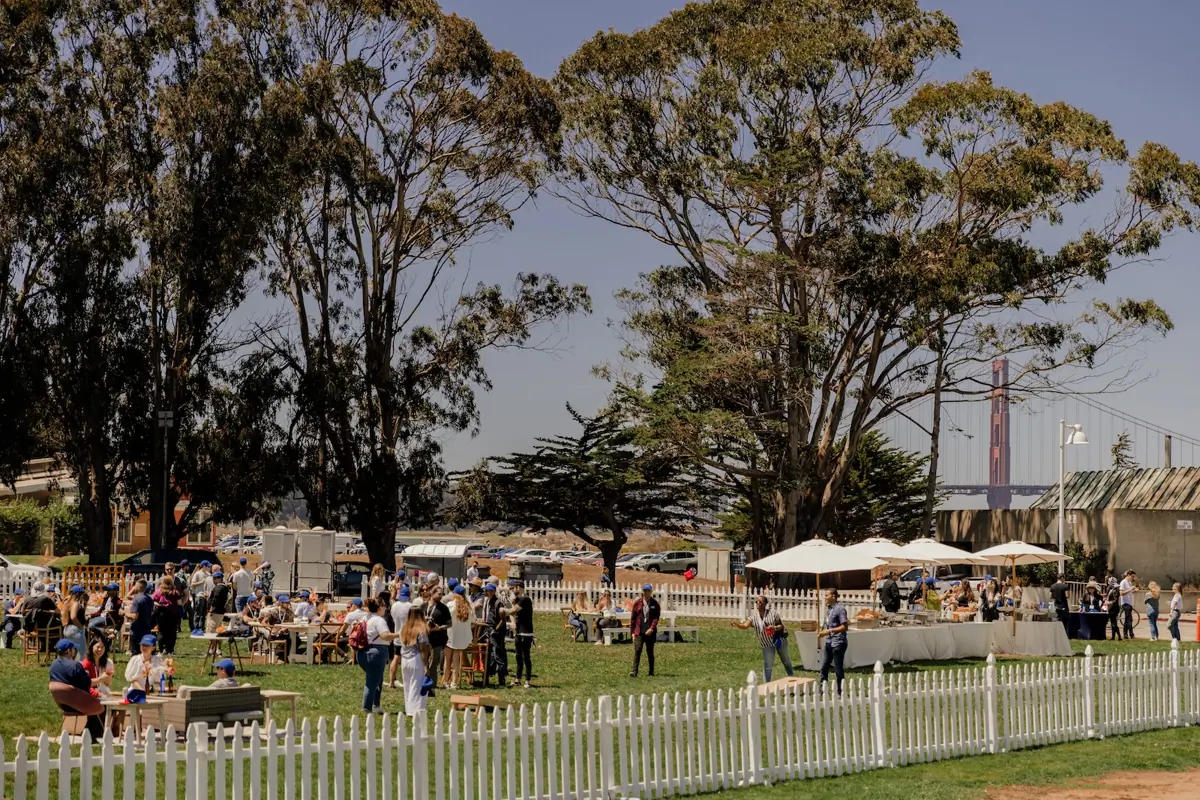 The Crunchbase remote team at an event