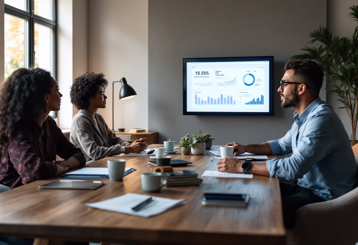 image of an office collaboration scene (for a mobility and transportation)