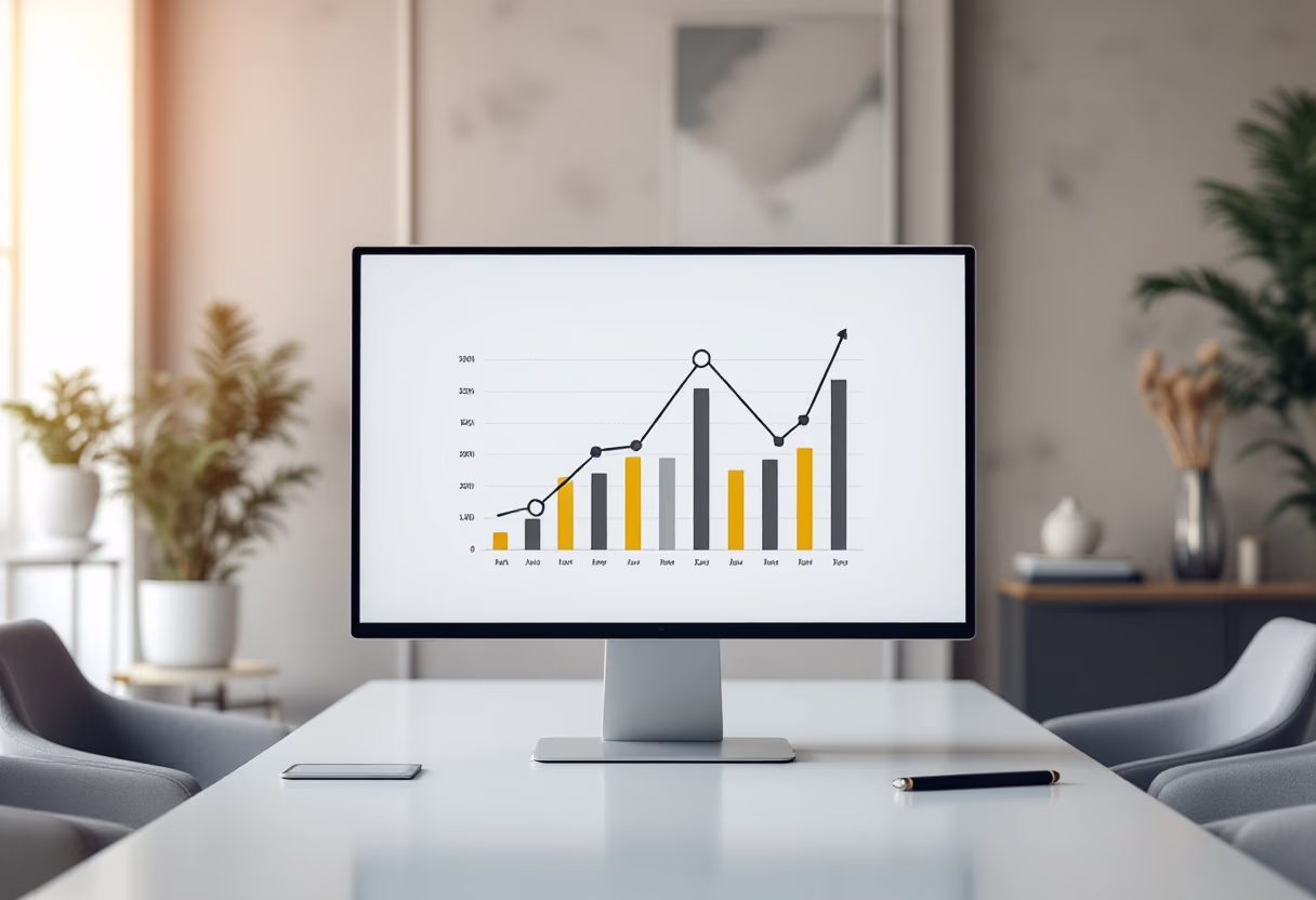 image of company efficiency improvement graph