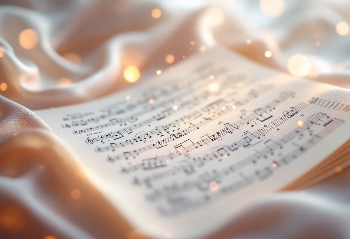 image of music sheets on a stand