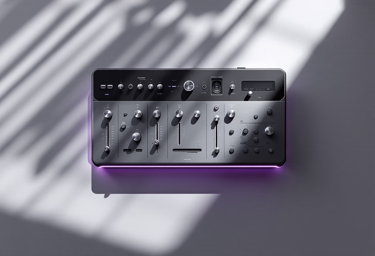 image of mixing console