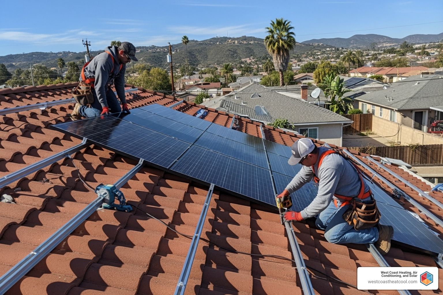 Solar panel installation in progress - El Cajon solar installer