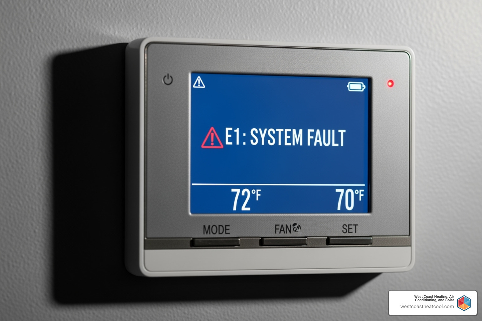 thermostat showing error - Preventative HVAC maintenance