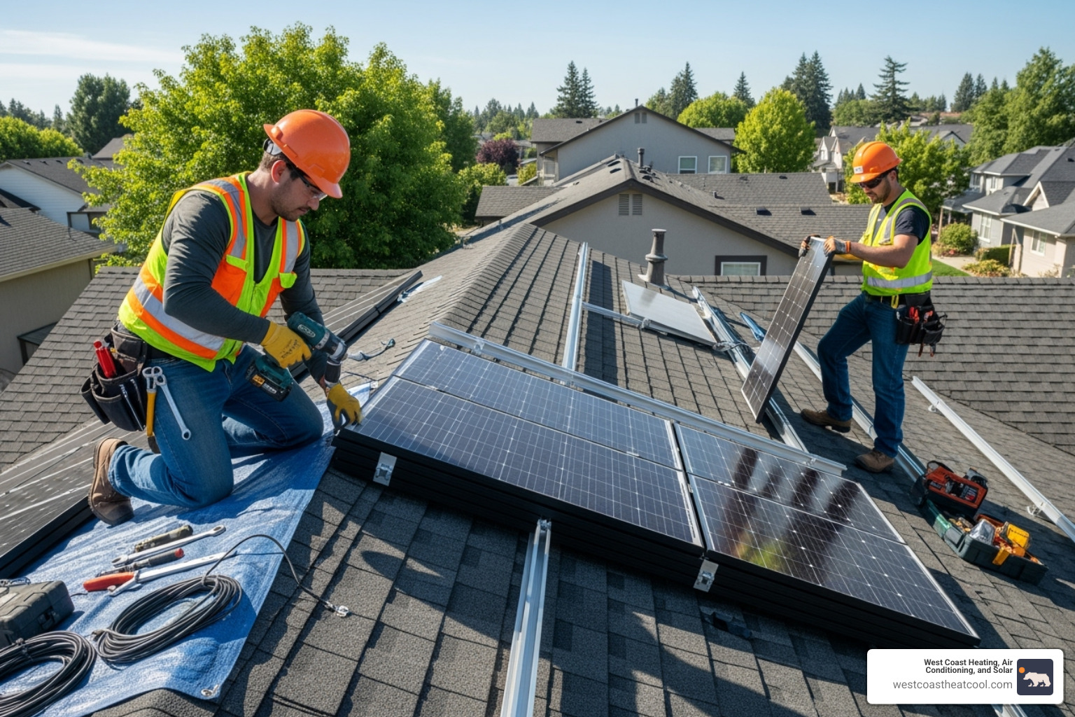 rooftop solar panel installation in progress - renewable energy solar santee