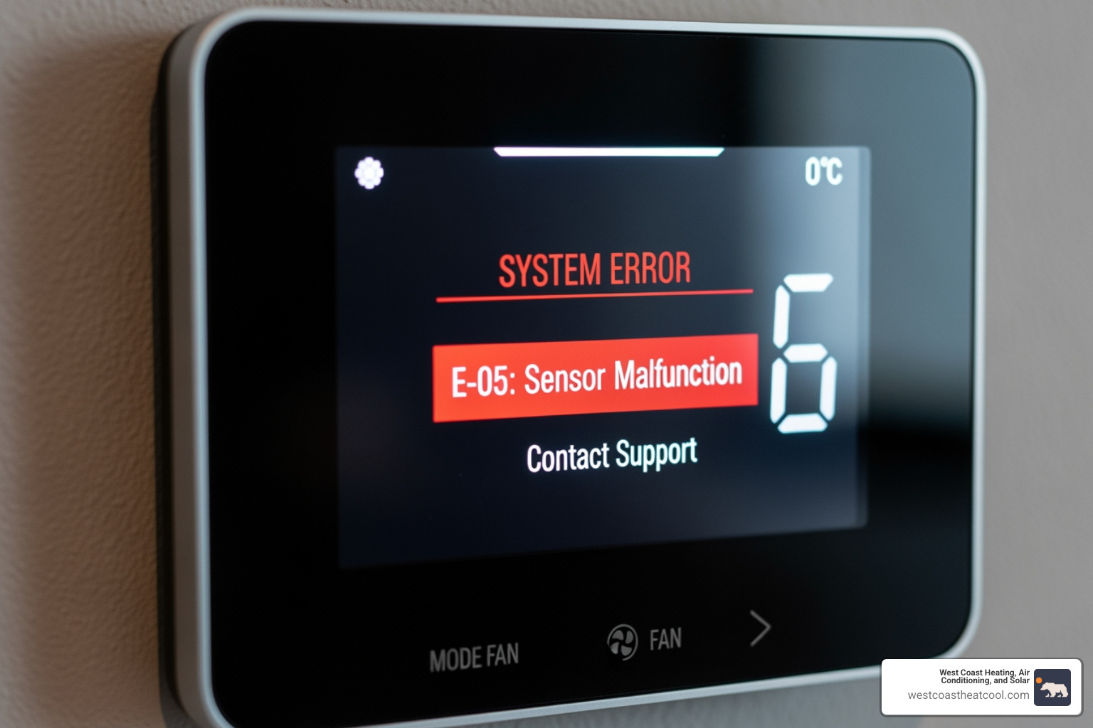 thermostat error message - 24 hour hvac replacement carlsbad ca