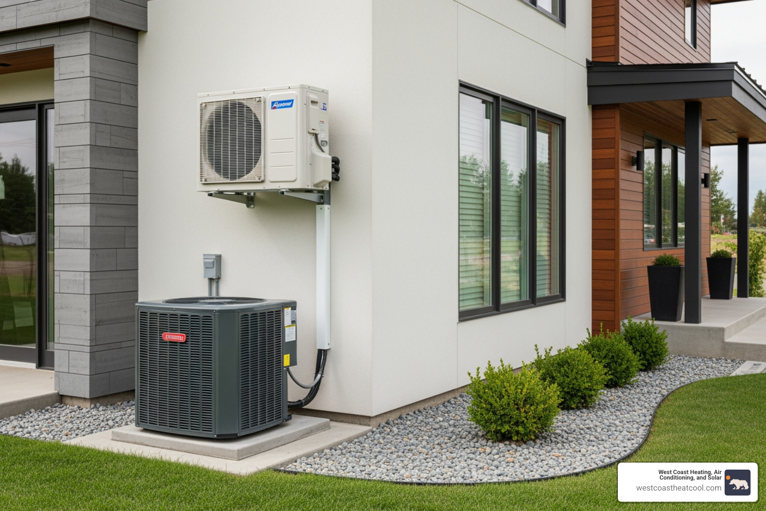 modern hvac units ductless mini-split central air condenser - hvac replacement vista ca