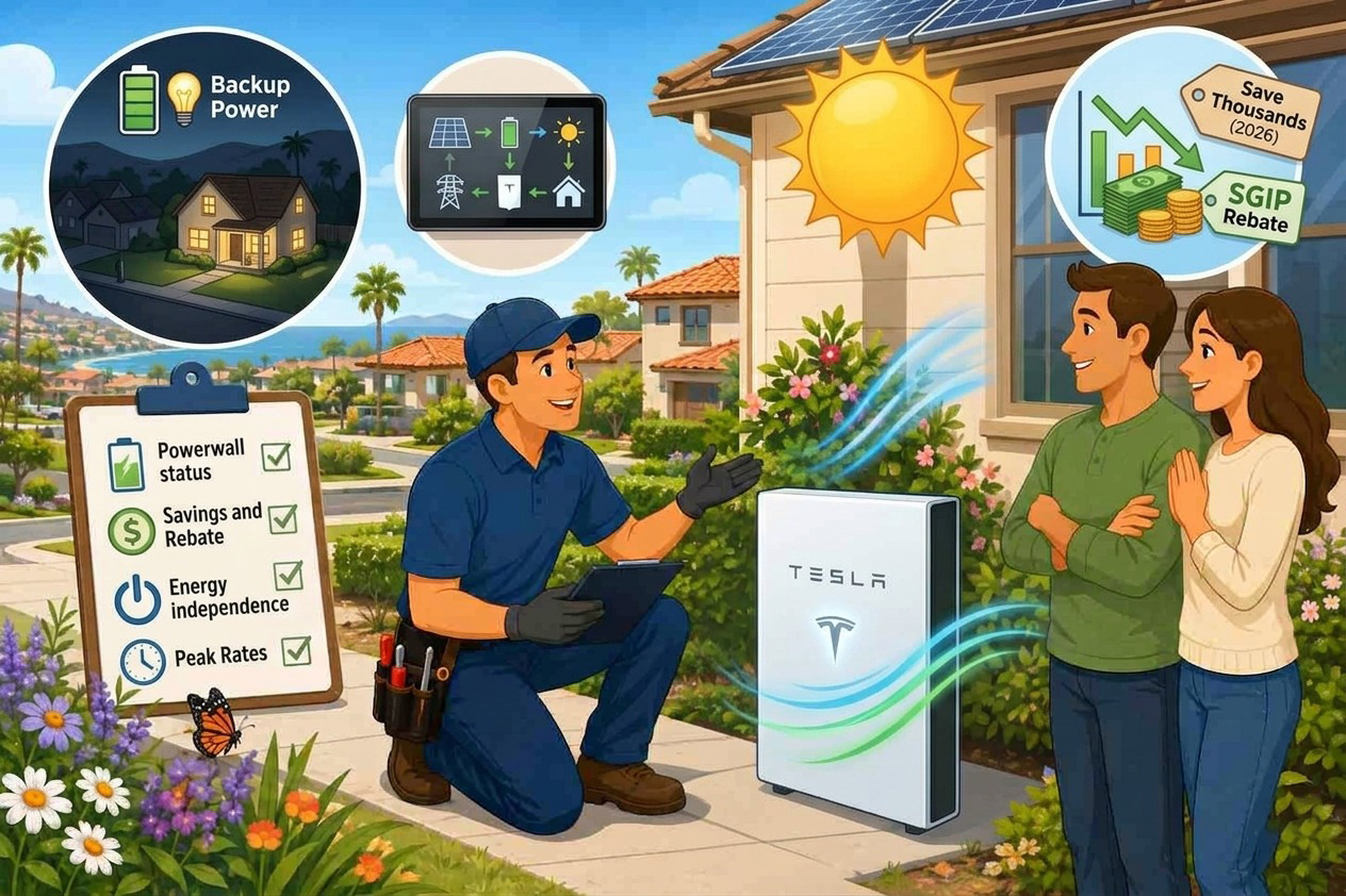 Tesla Powerwall San Diego Savings 2026 | Save $5,600+ with Battery Storage